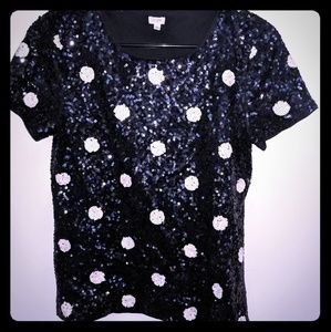 J. Crew Sequined T-shirt